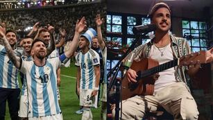 Palmito es músico e hizo el tema nuevo que cantaron los jugadores.