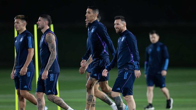 Entrenamiento de la selección Argentina antes del partido contra Croacia en el Mundial de Qatar