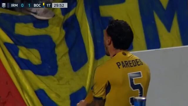 Leandro Paredes, volante de Boca, gestó la jugada del 1-0 ante Independiente Rivadavia (Captura de TV)