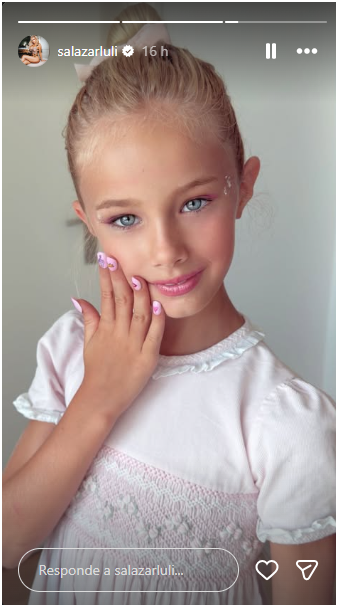 Matilda aprendió a maquillarse y Luciana mostró el resultado