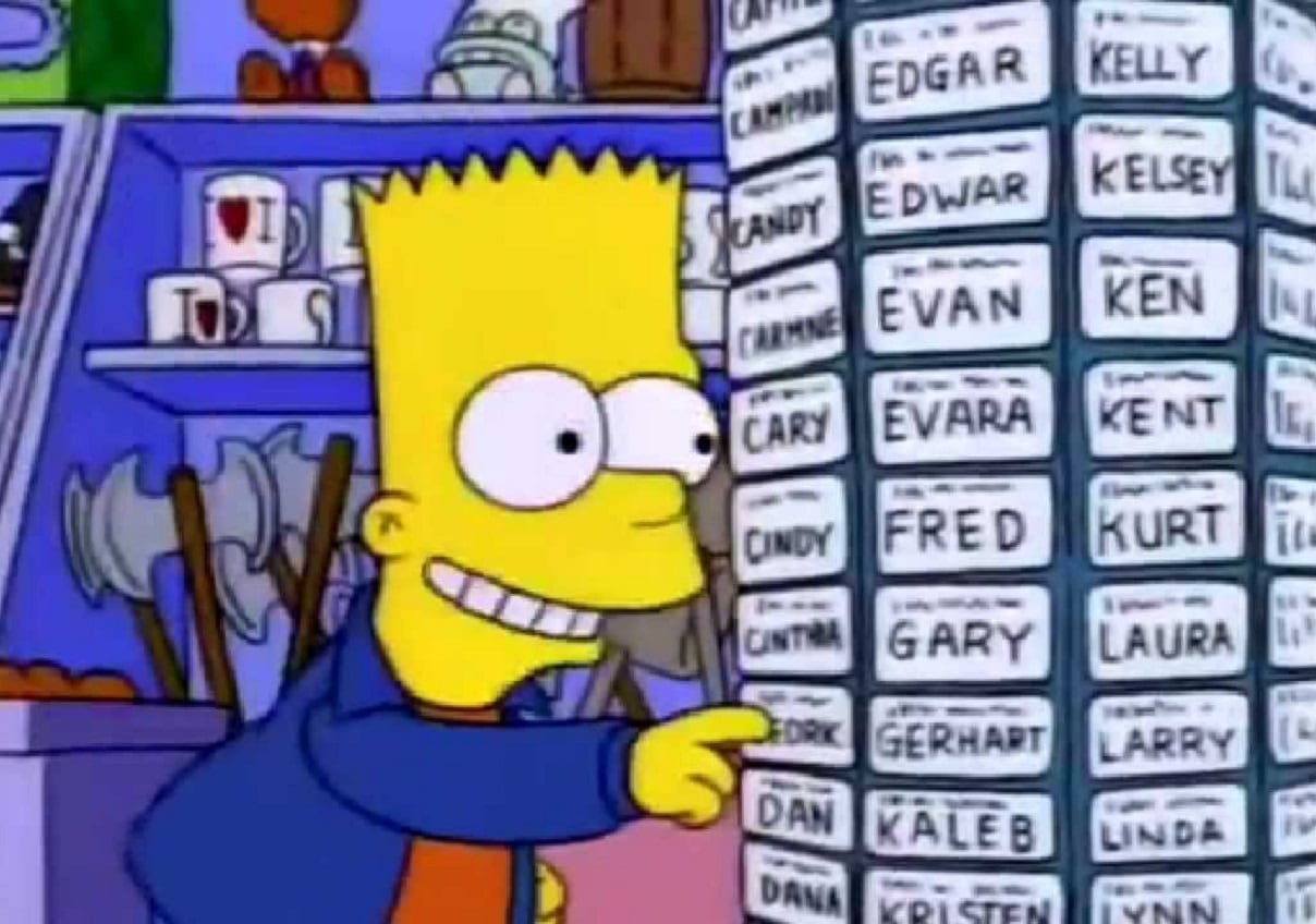 Bart Simpson busca la placa de Bort