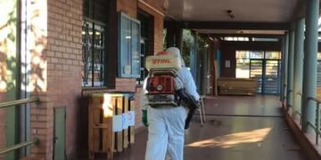 Ejecutan tareas de limpieza y fumigación en varios sectores de Puerto Piray.