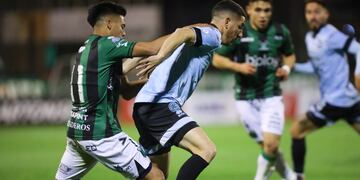 Belgrano en su visita a Nueva Chicago en Mataderos, por la fecha 23 de la Primera Nacional 2022. (Prensa Belgrano).