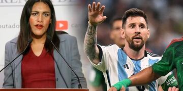 María Clemente García Moreno, la diputada mexicana que quiere declarar a Lionel Messi persona no grata en su país.