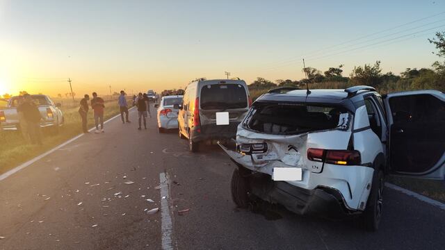 Accidente en cadena en Devoto Ruta 19