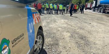 Simulacro de Siniestro Vial: personal municipal participó del ejercicio que se realizó sobre la Ruta Nacional 3