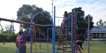 Mejoras en diferentes plazas de Rafaela