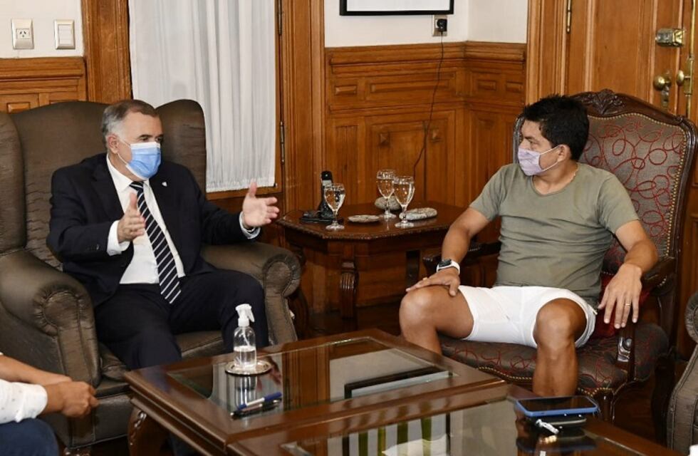 El “Pulguita” Rodríguez fue recibido por el gobernador Osvaldo Jaldo en Casa de Gobierno