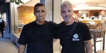 Hernán Pellerano (izq.) y Julio Chiarini, nuevos DT y manager deportivo respectivamente de Gimnasia y Esgrima de Jujuy.