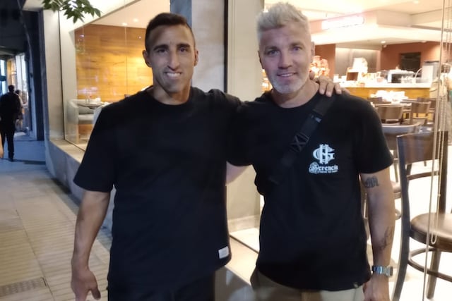 Hernán Pellerano (izq.) y Julio Chiarini, nuevos DT y manager deportivo respectivamente de Gimnasia y Esgrima de Jujuy.