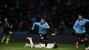Nicolás Fernández, debut y gol en Belgrano. (Facundo Luque / La Voz).