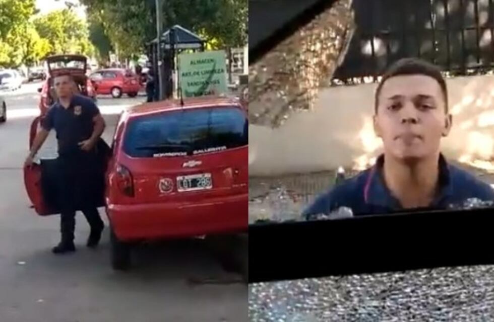 Un bombero destrozó un colectivo a golpes en Villa Ballester y le suspendieron la licencia