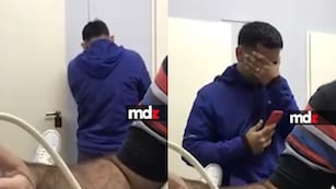 La reacción del padre ante la sorpresa.