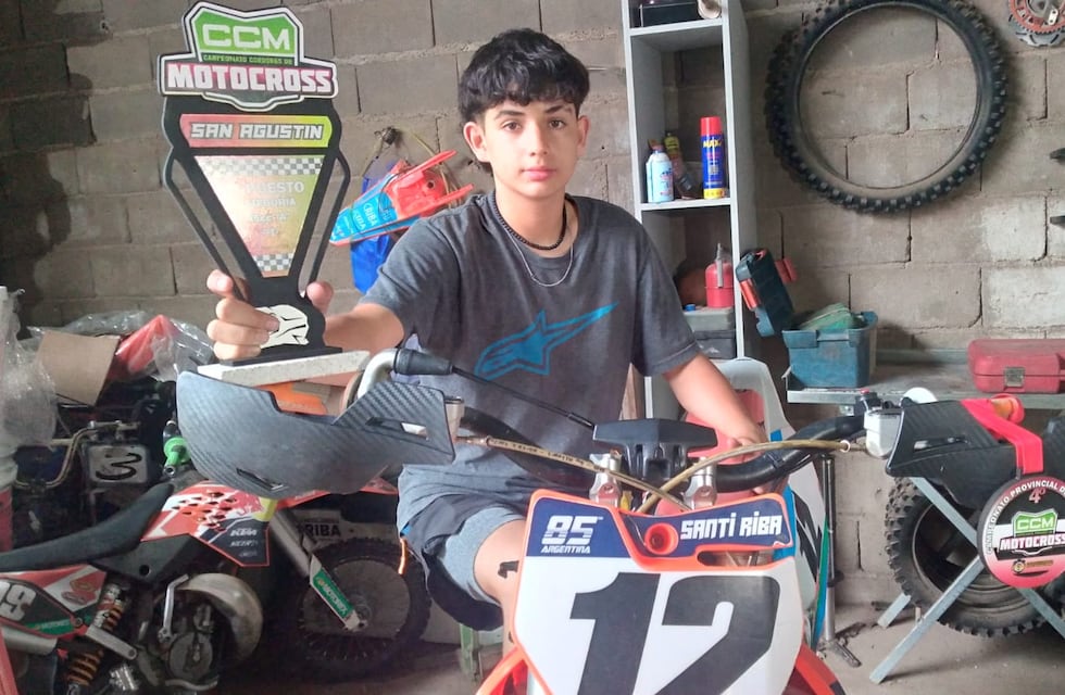 Santino Riba cerró con un segundo puesto su participación el Campeonato Cordobés de Motocross