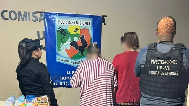 Demoran a dos mujeres por robo en un supermercado de Apóstoles.
