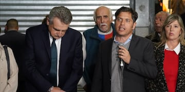 Rossi y Kicillof, tras la Cumbre del PJ. Foto: Gentileza Clarín.