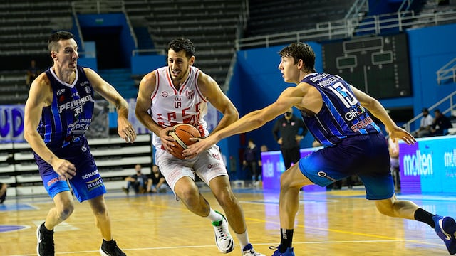 Martín Cuello, el goleador de Instituto en la visita a Mar del Plata. (Demian Schleider / Prensa Peñarol)