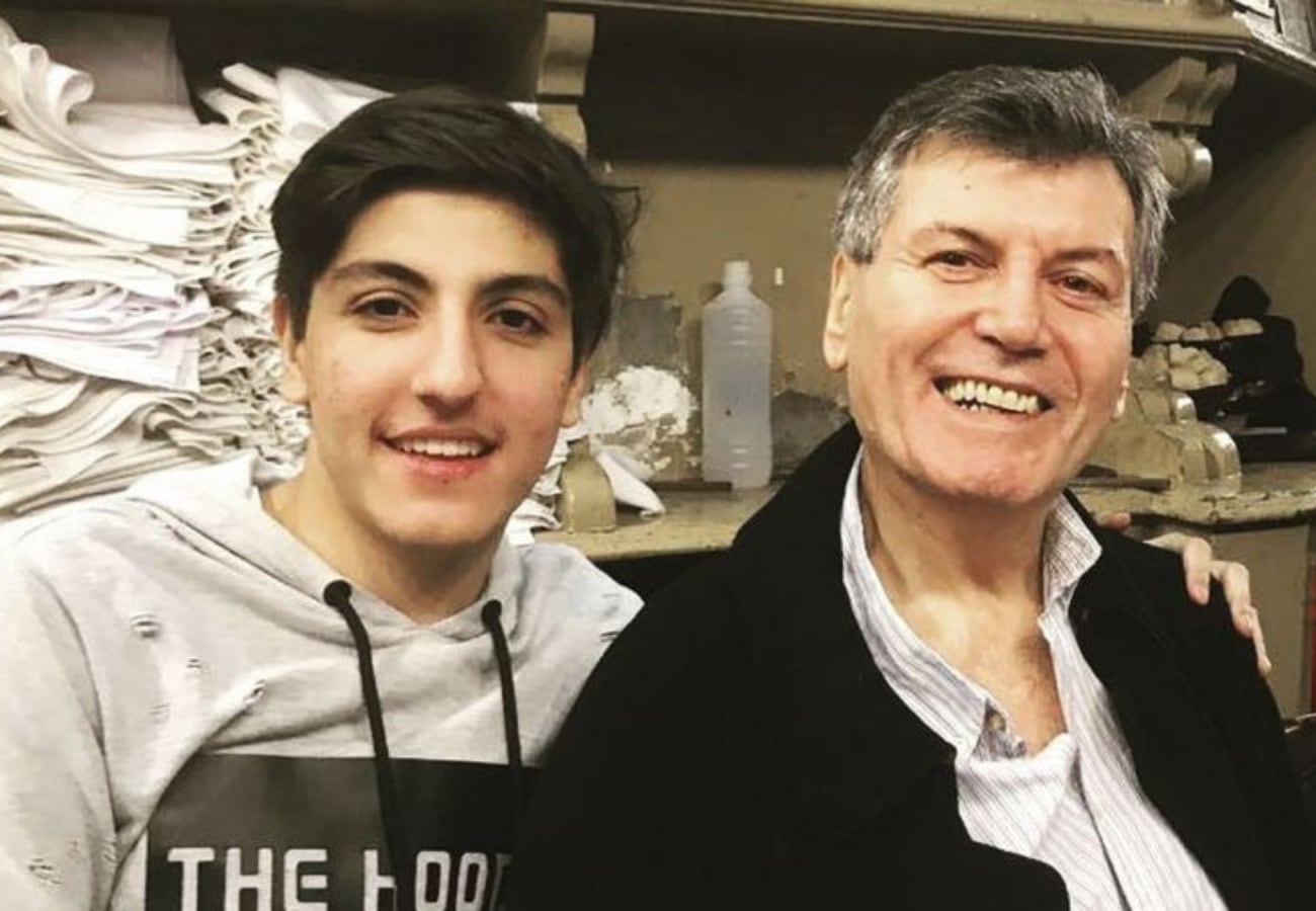 Facundo junto a su padre, Carlín Calvo.