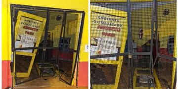 Destrozó el frente de un local y se dio a la fuga en su automovil