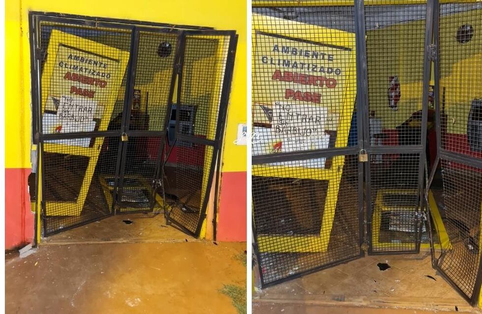 Destrozó el frente de un local y se dio a la fuga en su automovil